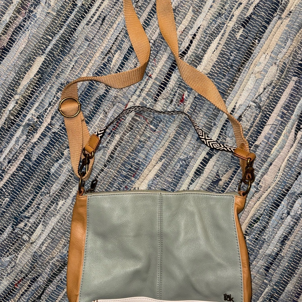 The Sak Tan and green Crossbody Bag